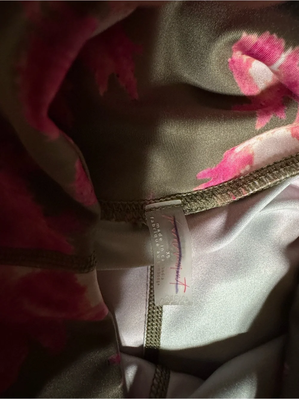 Free People Pink Floral Leggings
